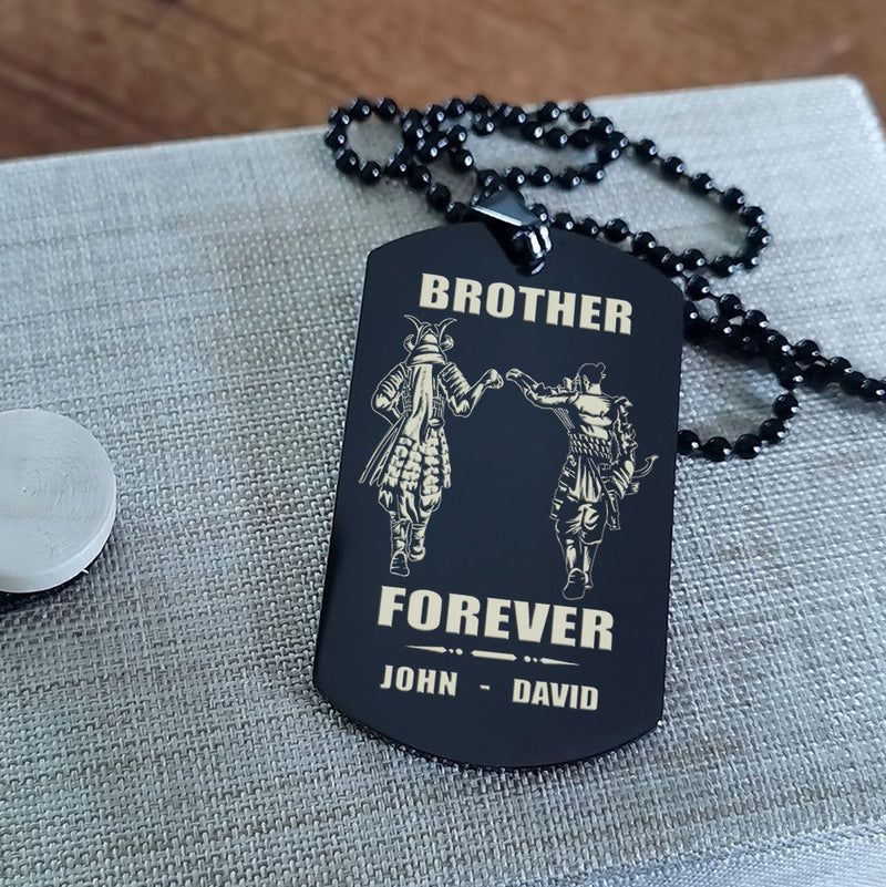 BR4-Call on me Brother - Brother Forever - Dragon ball Goku Vegeta - Soldier -Engraved Dog Tag Two Side