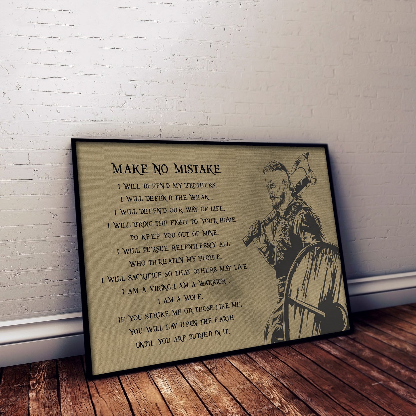 VK020 - Make No Mistake - English - Ragnar - Viking Poster