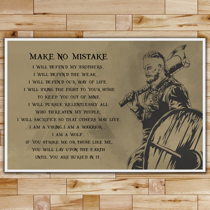 VK020 - Make No Mistake - English - Ragnar - Viking Poster