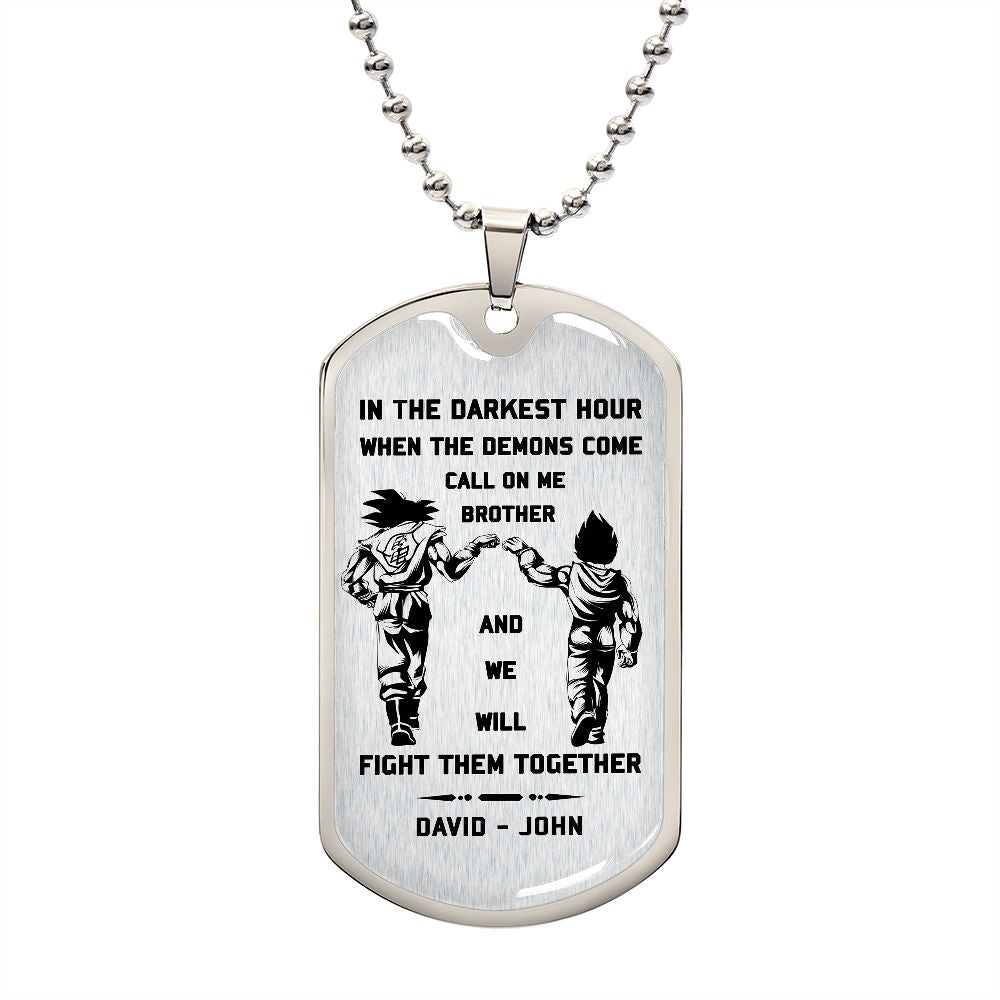 brother dog tag silver