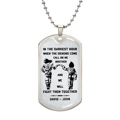 brother dog tag silver