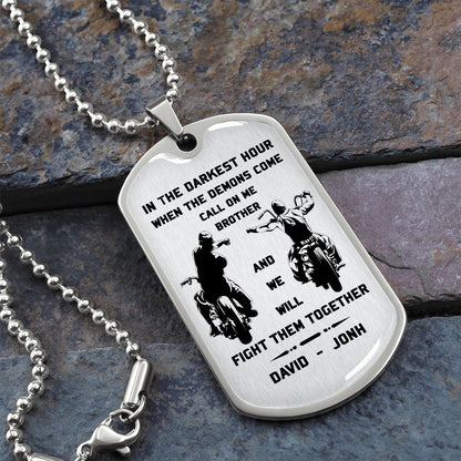 Call on me Brother - Dragon ball Goku Vegeta - Soldier - Engraved Dog Tag 18K Dog Tag Necklace gold all style