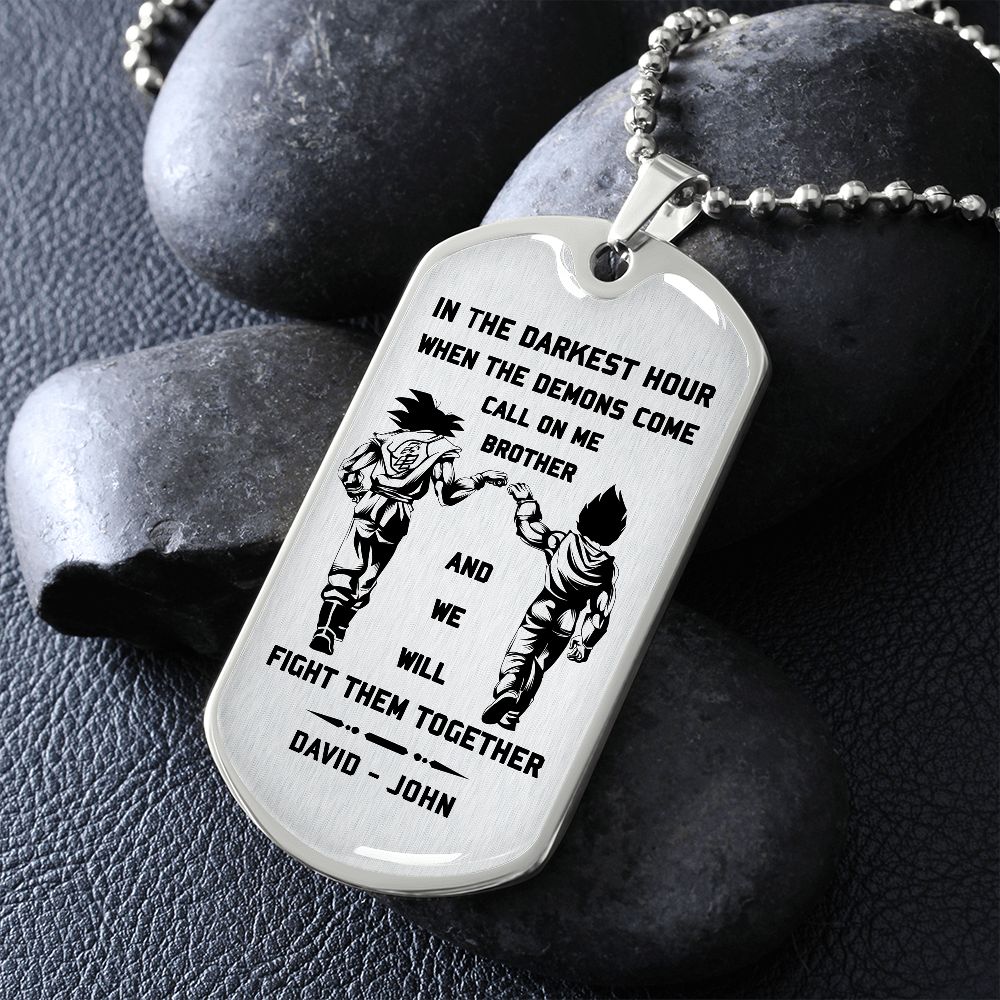 brother dog tag silver