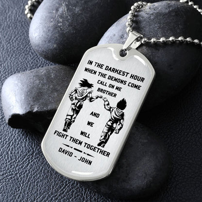 brother dog tag silver