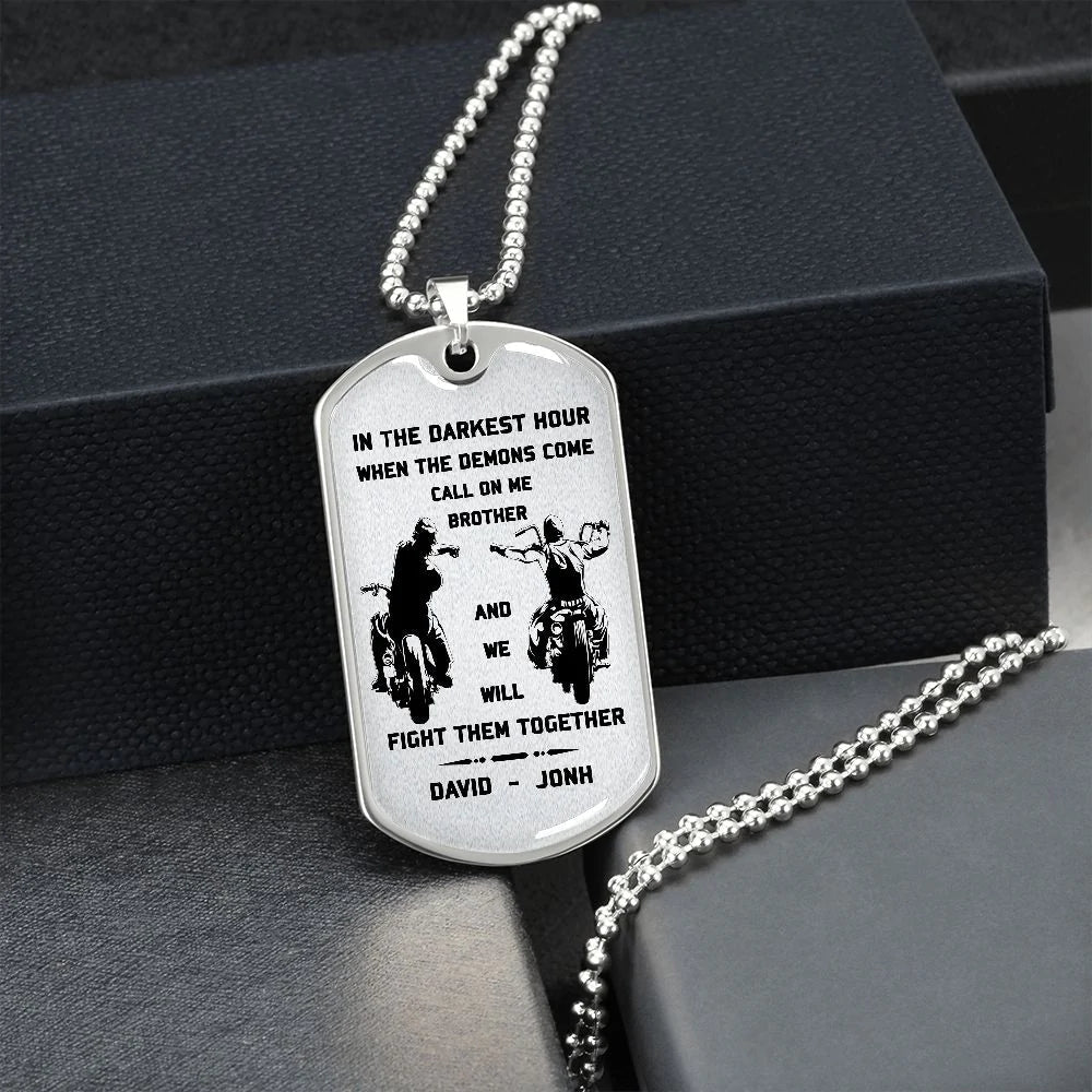 Call on me Brother - Dragon ball Goku Vegeta - Soldier - Engraved Dog Tag 18K Dog Tag Necklace gold all style