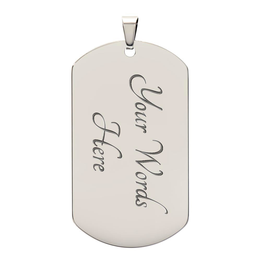 Dragon Ball - Quitting Is Not - Vegeta- Dragon Ball Dog Tag - Military Ball Chain - Luxury Dog Tag