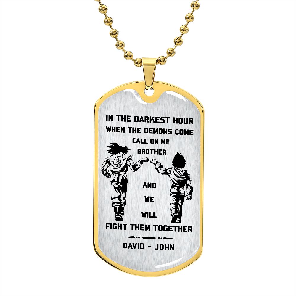 brother dog tag silver