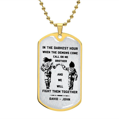 brother dog tag silver