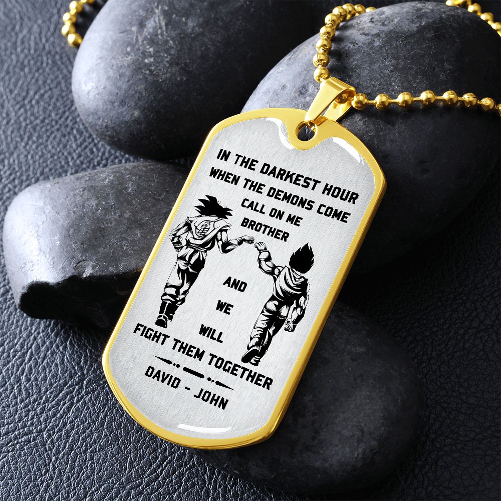 brother dog tag silver