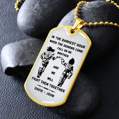 brother dog tag silver
