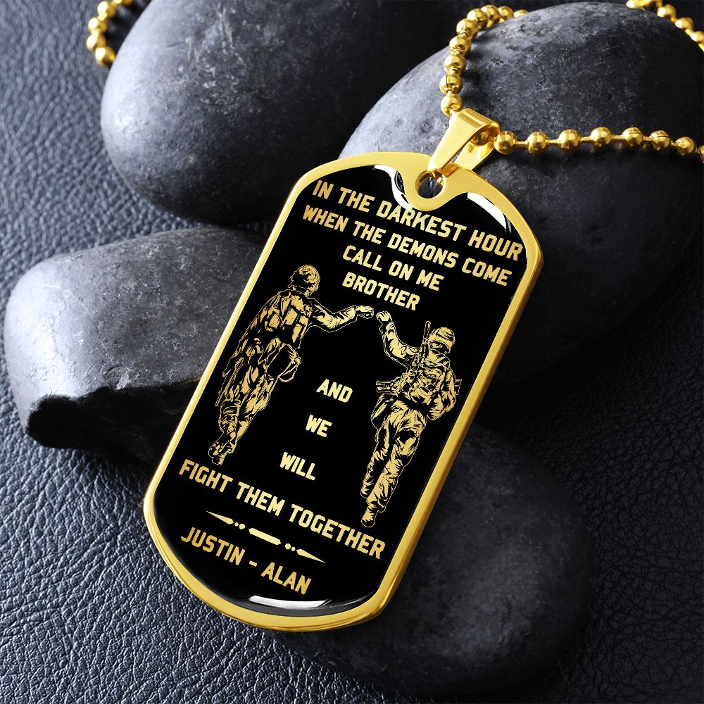 Soldier dog tag / Black / WITH LUXURY BOX