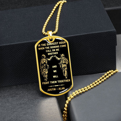 Soldier dog tag / Black / WITH LUXURY BOX
