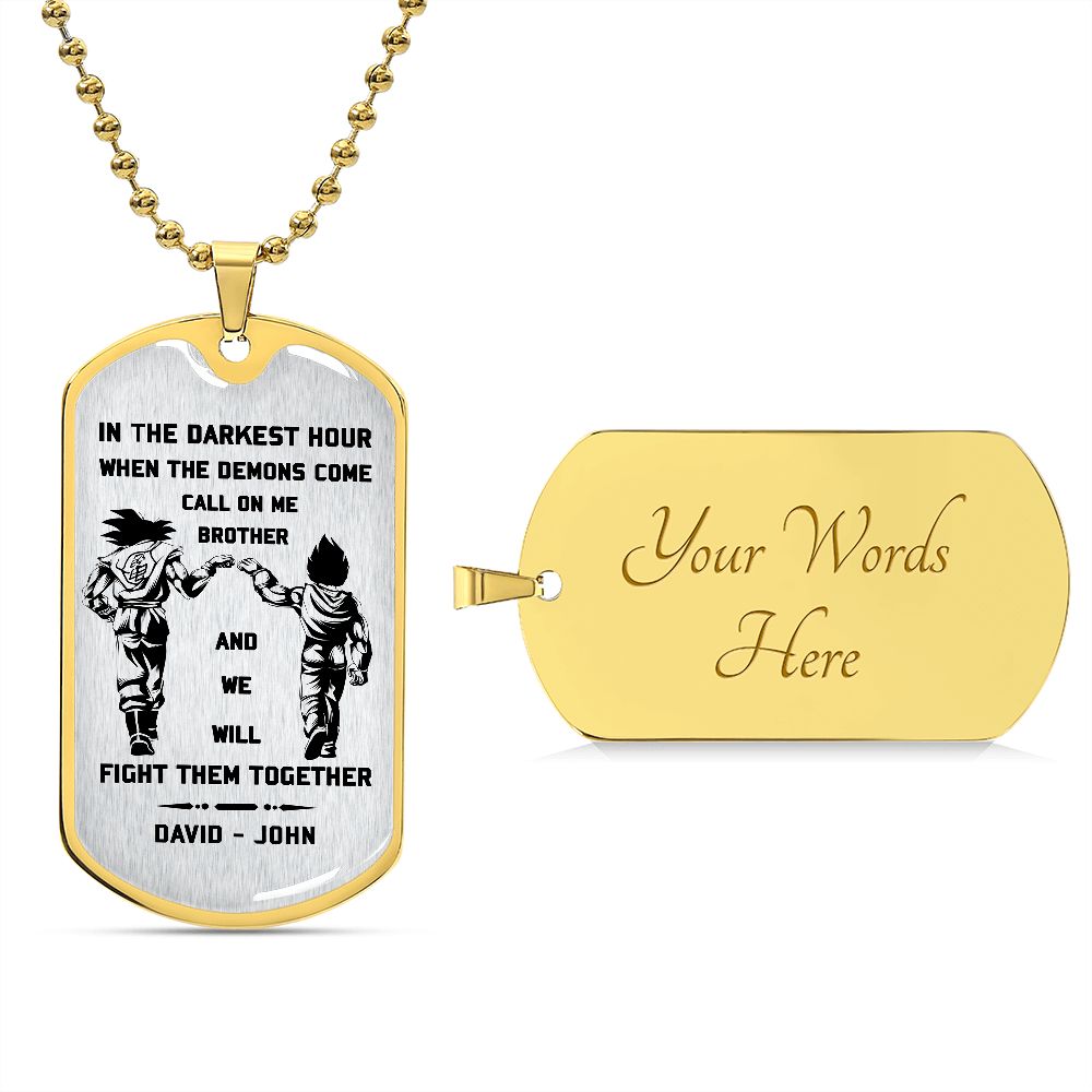 brother dog tag silver