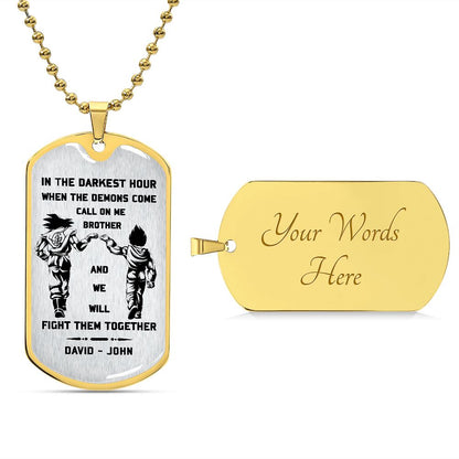 brother dog tag silver